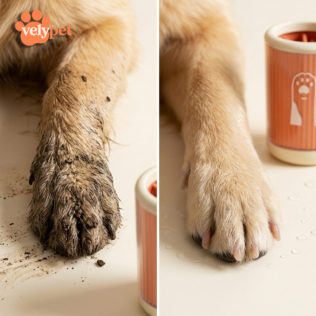 Limpiapatas Velypet® — Vaso Limpiador de Patas para Perro y Gato