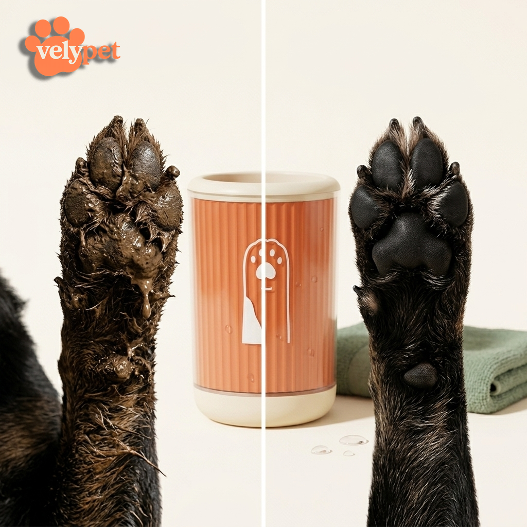 Limpiapatas Velypet® — Vaso Limpiador de Patas para Perro y Gato